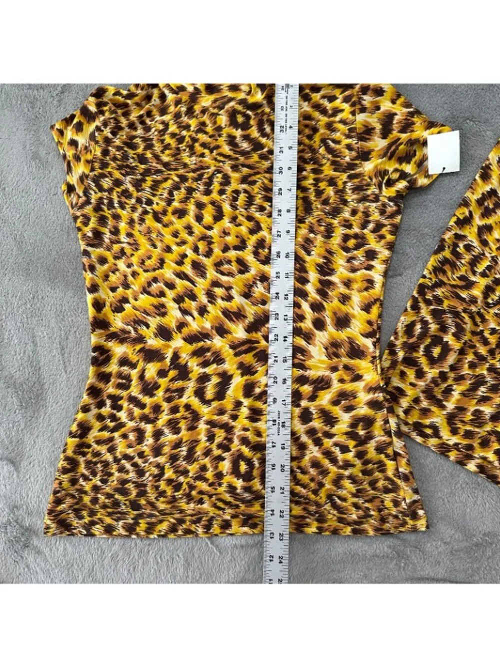 NWT Norma Kamali Leopard Print Skirt Shirt Top Set SMALL MEDIUM - Picture 5 of 10